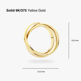 9K Tricolor Armband Gelbgold
