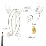 9K Tricolor Armband Gelbgold