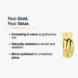 14K Tricolor Yellow Gold Double Knotted